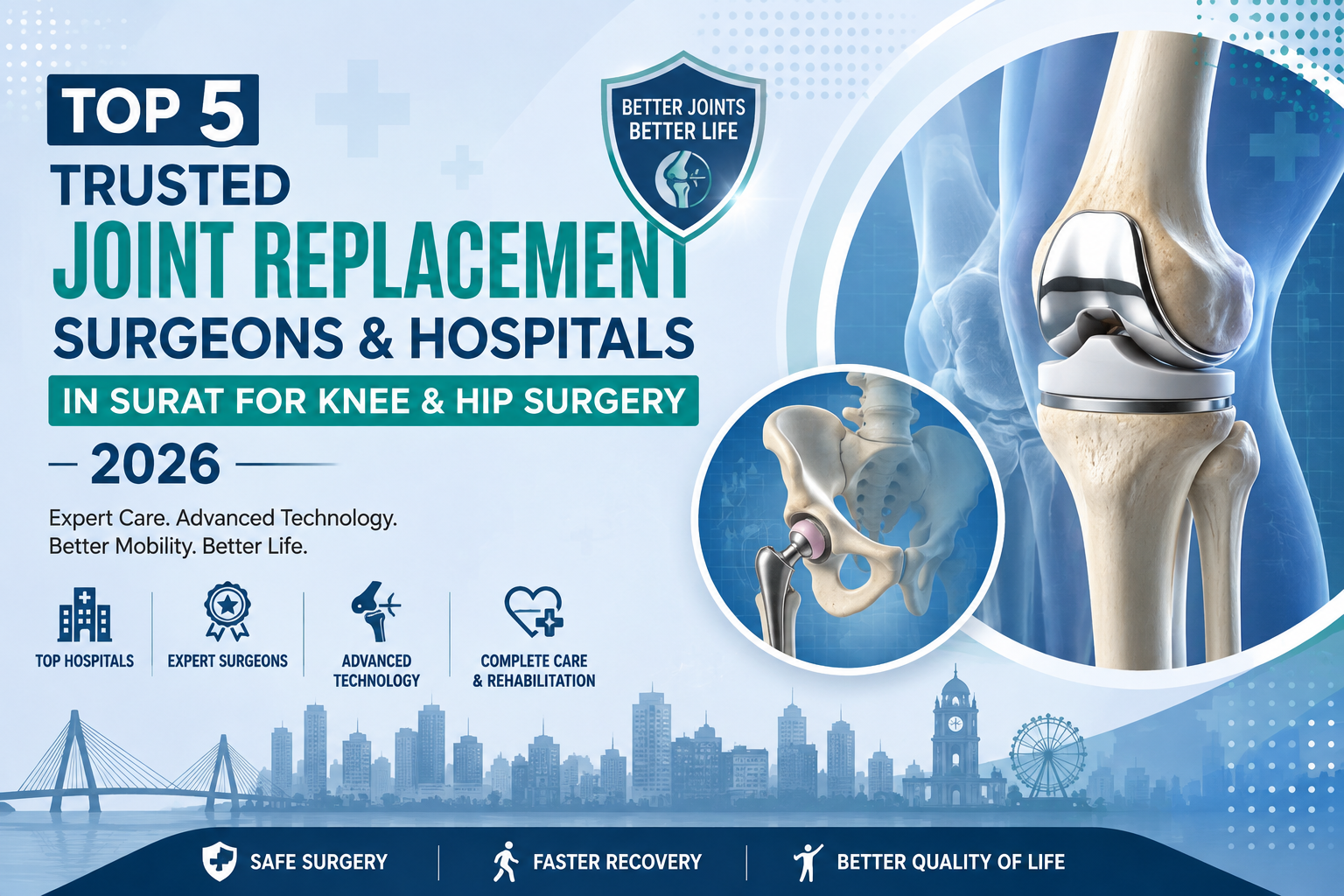 Top 5 Trusted Joint Replacement Surgeons & Hospitals in Surat for Knee & Hip Surgery 2026